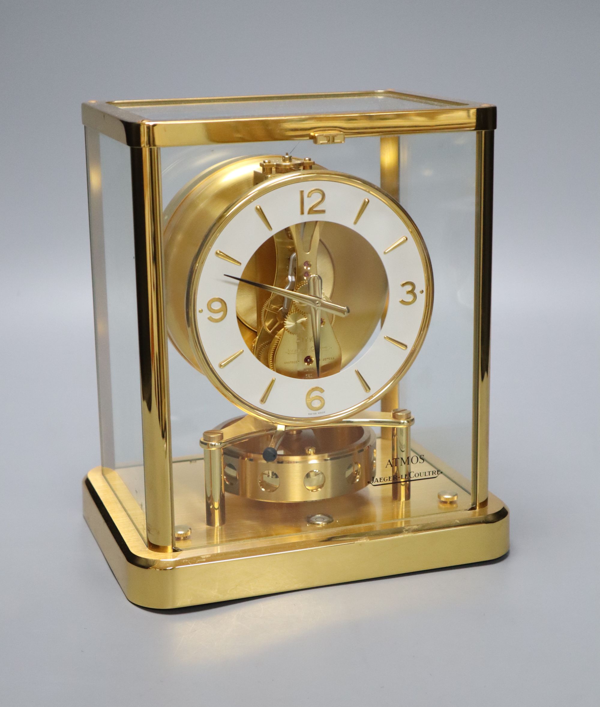 A Jaeger Le Coultre atmos clock, width 20cm height 23cm